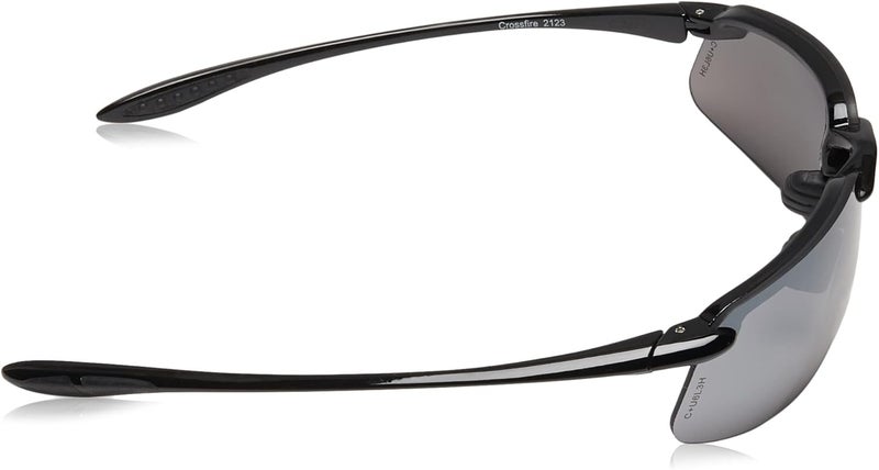 Crossfire 2123 Silver Mirror Safety Glasses - Scratch-Resistant Frameless Design - Image 3